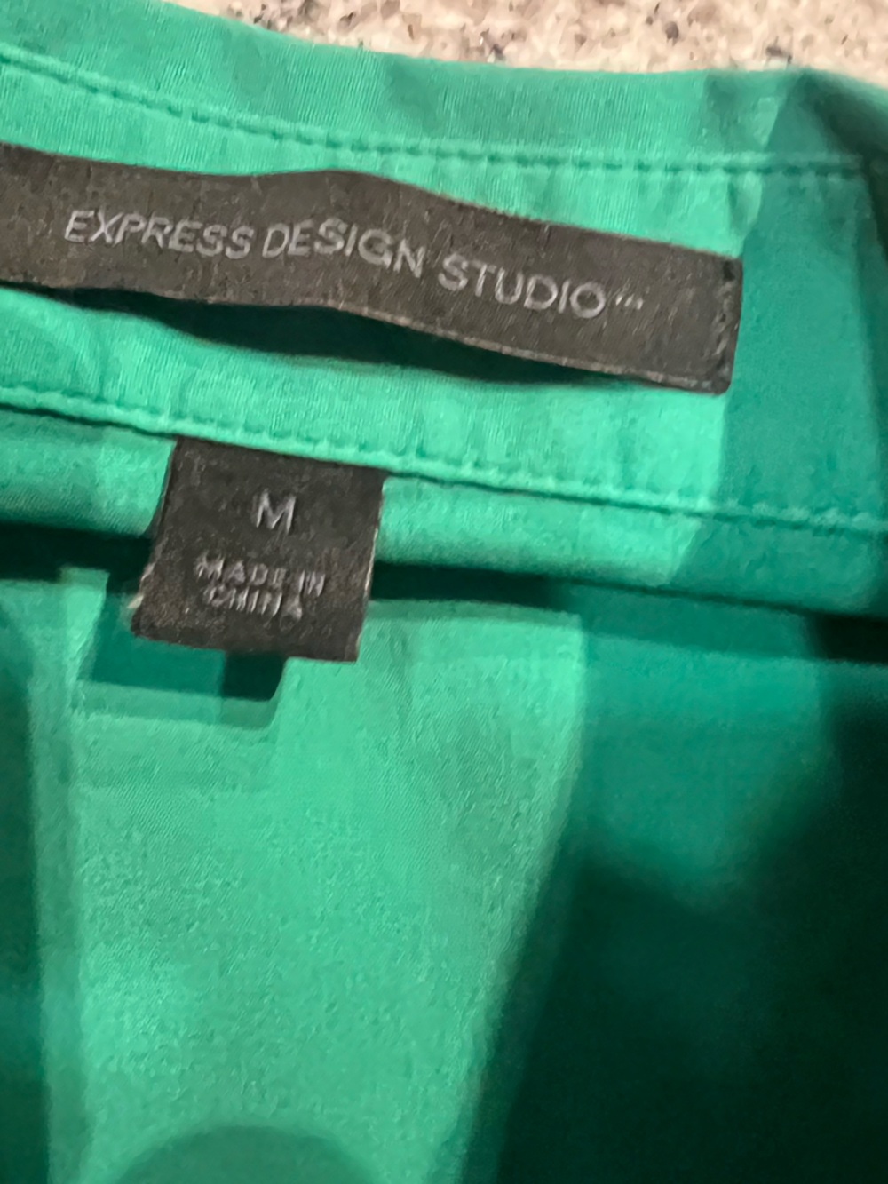 Express Green Sleeveless Wrap Tie Blouse - Picture 3 of 6